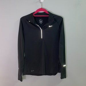 Nike black dry-fit quarter zip size medium